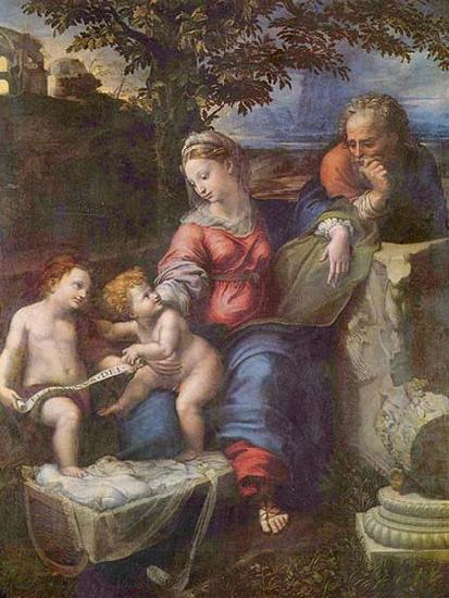 RAFFAELLO Sanzio Hl. Familie unter der Eiche, mit Johannes dem Taufer China oil painting art